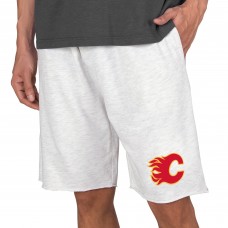 Calgary Flames Concepts Sport Mainstream Terry Shorts - Oatmeal