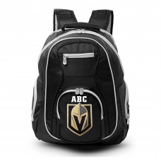 Vegas Golden Knights MOJO Personalized Premium Color Trim Backpack - Black