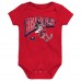 Малышам Washington Capitals Red/Navy/Heather Gray Disney 3-Piece Bodysuit Set