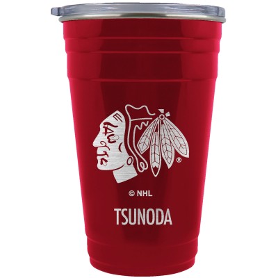 Именной стакан Chicago Blackhawks Team Logo 22oz.
