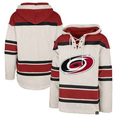 Carolina Hurricanes 47 Oatmeal Rockaway Lace-Up Pullover Hoodie