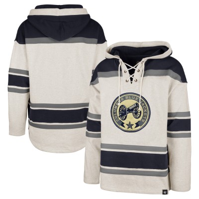 Толстовка Columbus Blue Jackets 47 Rockaway Lace-Up - Oatmeal