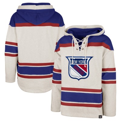 Толстовка New York Rangers 47 Rockaway Lace-Up - Oatmeal