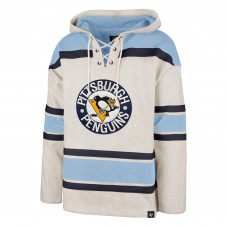 Pittsburgh Penguins 47 Oatmeal Rockaway Lace-Up Pullover Hoodie Pittsburgh Penguins 47 Oatmeal Rockaway Lace-Up Pullover Hoodie