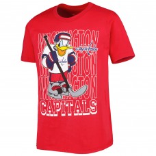 Washington Capitals Youth Disney Donald Duck Three-Peat T-Shirt - Red