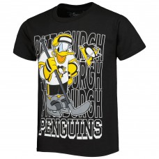 Pittsburgh Penguins Youth Disney Donald Duck Three-Peat T-Shirt - Black