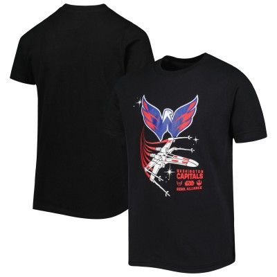 Футболка Washington Capitals Youth Rebel Alliance - Black