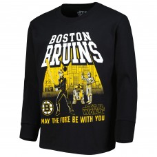 Boston Bruins Youth Star Wars The Force Long Sleeve T-Shirt - Black