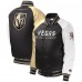 Vegas Golden Knights Starter Youth Raglan Full-Snap Varsity Jacket - Black