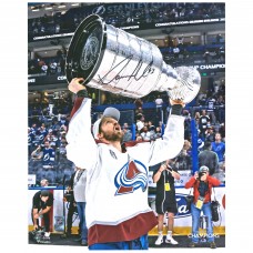 Autographed Colorado Avalanche Darren Helm Fanatics Authentic 16 x 20 2022 Stanley Cup Champions Raising Cup Photograph