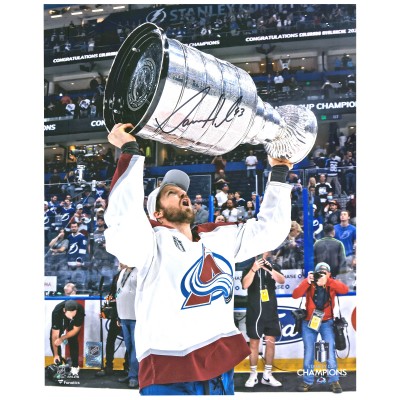 Autographed Colorado Avalanche Darren Helm Fanatics Authentic 16 x 20 2022 Stanley Cup Champions Raising Cup Photograph