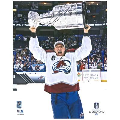 Autographed Colorado Avalanche Jack Johnson Fanatics Authentic 16 x 20 2022 Stanley Cup Champions Raising Cup Photograph