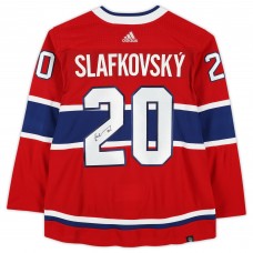 Autographed Montreal Canadiens Juraj Slafkovsky Fanatics Authentic Red Adidas Authentic Jersey