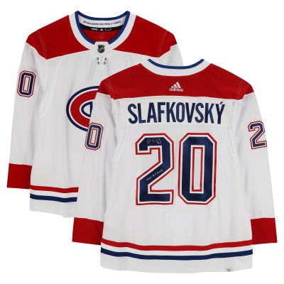 Juraj Slafkovsky Montreal Canadiens Autographed Fanatics Authentic adidas White Authentic Jersey with 2022 #1 Pick Inscription