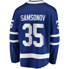 Ilya Samsonov Toronto Maple Leafs Home Breakaway Player Jersey - Blue