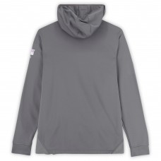 Толстовка New York Rangers Alexis Lafreniere Fanatics Authentic Player-Worn Gray Hockey Fights Cancer from the 2021-22 NHL Season