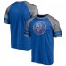 Футболка New York Islanders Two-Stripe Raglan Tri-Blend - Heather Royal