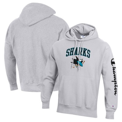 Толстовка San Jose Sharks Champion Reverse Weave - Heather Gray