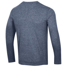 Seattle Kraken Champion Heather Navy Tri-Blend Long Sleeve T-Shirt