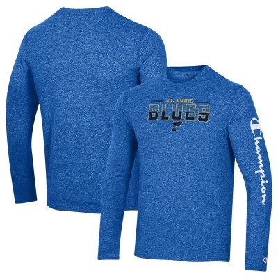 Футболка с длинным рукавом St. Louis Blues Champion Tri-Blend - Heather Royal