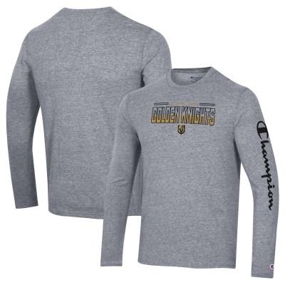 Футболка с длинным рукавом Vegas Golden Knights Champion Tri-Blend - Heather Gray