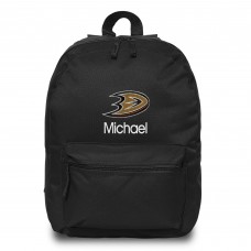 Anaheim Ducks Black Personalized Backpack