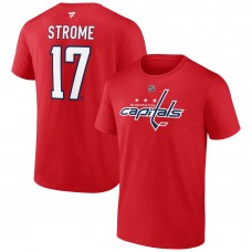 Футболка Washington Capitals Dylan Strome Fanatics Red Authentic Stack Name & Number