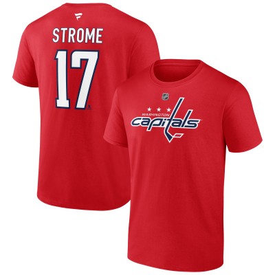 Футболка Washington Capitals Dylan Strome Fanatics Red Authentic Stack Name & Number