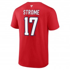 Футболка Washington Capitals Dylan Strome Fanatics Red Authentic Stack Name & Number