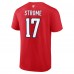 Футболка Washington Capitals Dylan Strome Fanatics Red Authentic Stack Name & Number
