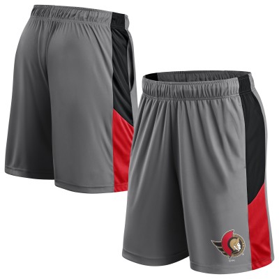 Ottawa Senators Fanatics Gray Primary Logo Shorts