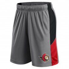 Ottawa Senators Fanatics Gray Primary Logo Shorts