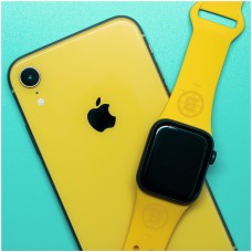 Часы Ремешок для Apple Boston Bruins Debossed Silicone  - Gold