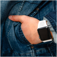 Los Angeles Kings White Debossed Silicone Apple Watch Band Los Angeles Kings White Debossed Silicone Apple Watch Band