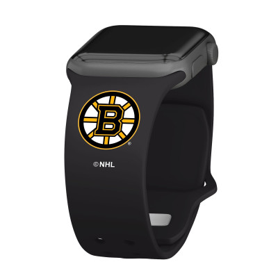Boston Bruins Black Silicone Apple Watch Band