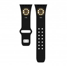 Часы Ремешок для Apple Boston Bruins Silicone - Black Часы Ремешок для Apple Boston Bruins Silicone - Black