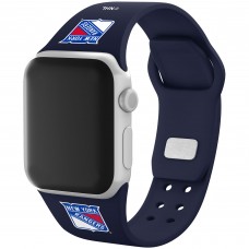 New York Rangers Silicone Apple Watch Band - Navy