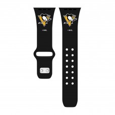 Часы Ремешок для Apple Pittsburgh Penguins Silicone  - Black