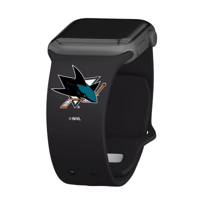 Часы Ремешок для Apple San Jose Sharks Silicone  - Black