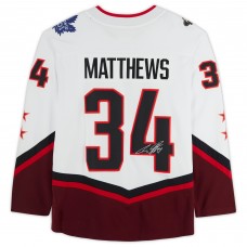 Игровая джерси Autographed Toronto Maple Leafs Auston Matthews Fanatics Authentic White 2022 NHL All-Star Game Fanatics Breakaway