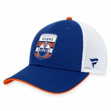 Edmonton Oilers 2023 NHL Draft On Stage Trucker Adjustable Hat - Blue