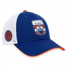 Edmonton Oilers 2023 NHL Draft On Stage Trucker Adjustable Hat - Blue