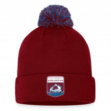 Colorado Avalanche 2023 NHL Draft Cuffed Knit Hat with Pom - Burgundy