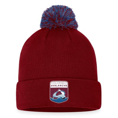 Шапка с помпоном Colorado Avalanche 2023 NHL Draft Cuffed - Burgundy