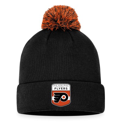 Шапка с помпоном Philadelphia Flyers 2023 NHL Draft Cuffed - Black
