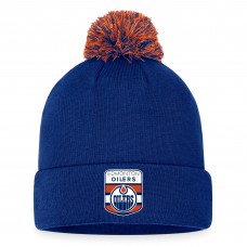 Edmonton Oilers 2023 NHL Draft Cuffed Knit Hat with Pom - Blue