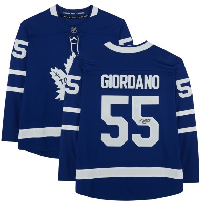 Игровая джерси Mark Giordano Toronto Maple Leafs Fanatics Authentic Autographed Blue Fanatics Breakaway