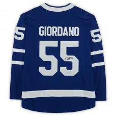 Игровая джерси Mark Giordano Toronto Maple Leafs Fanatics Authentic Autographed Blue Fanatics Breakaway
