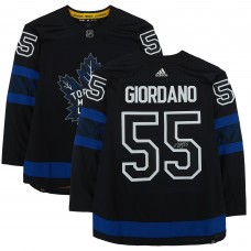 Игровая джерси Mark Giordano Toronto Maple Leafs Fanatics Authentic Autographed Black Alternate Adidas Authentic