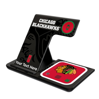 Зарядная станция Chicago Blackhawks Personalized 3-in-1